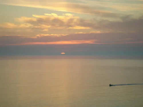 Coucher de soleil au Phare de Carteret
