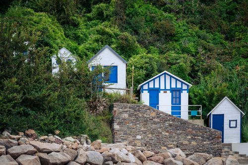 Cabanes à la plage de Carteret
